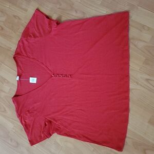 button front tee